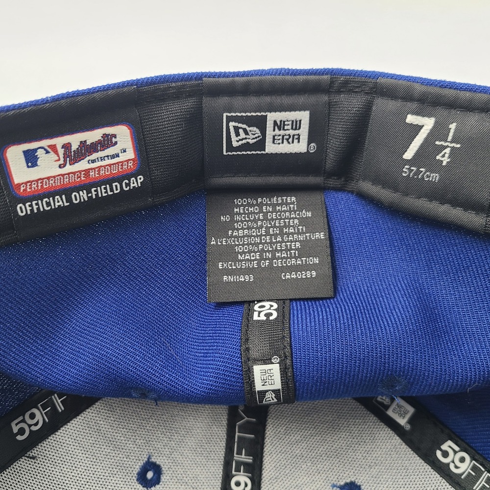 Chicago Cubs Hat Fitted 7 1/4 New Era 59Fifty Blue Red MLB Baseball Logo Men - Picture 11 of 11